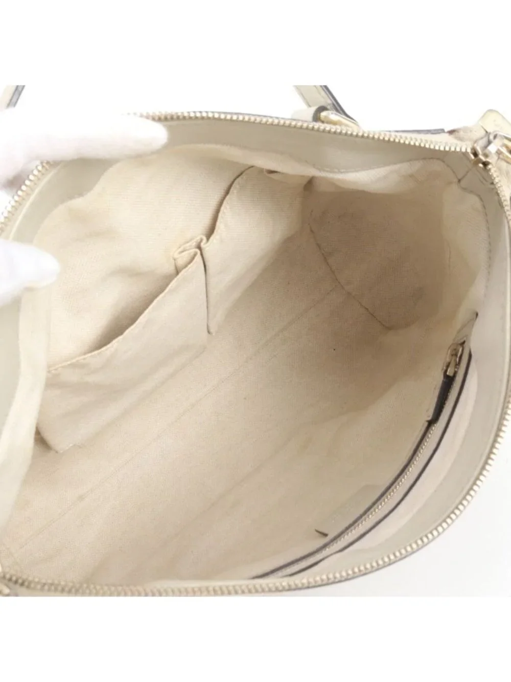 Gucci GG Canvas Mayfair Ribbon Leather Tote Shoulder Hand